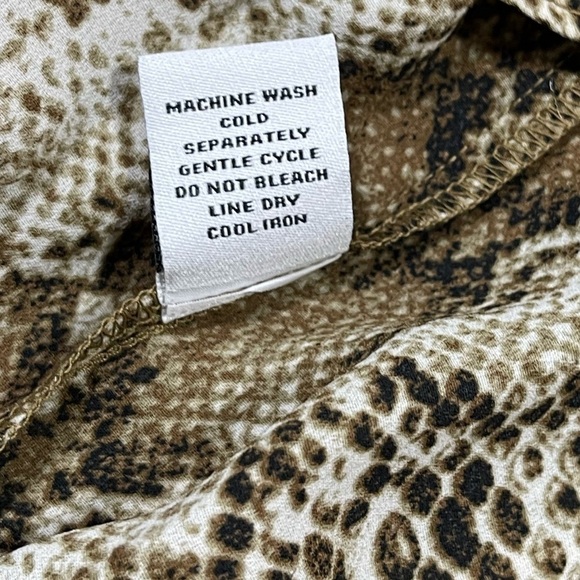 Emma & Michele gorgeous boho snakeskin print long sleeve dress women’s size M - Picture 11 of 17